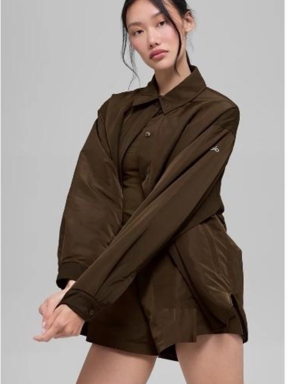 Nwt Alo Socialite Shacket Espresso Medium